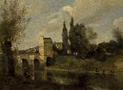 Jean-Baptiste Camille Corot, The bridge at Mantes